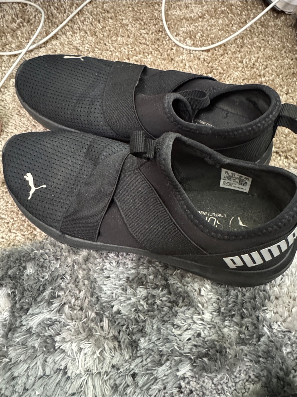 Puma Men’s Black Slip-On Athletic Sneakers
